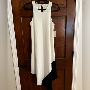 Brand new with tags!! Black and white asymmetrical dress